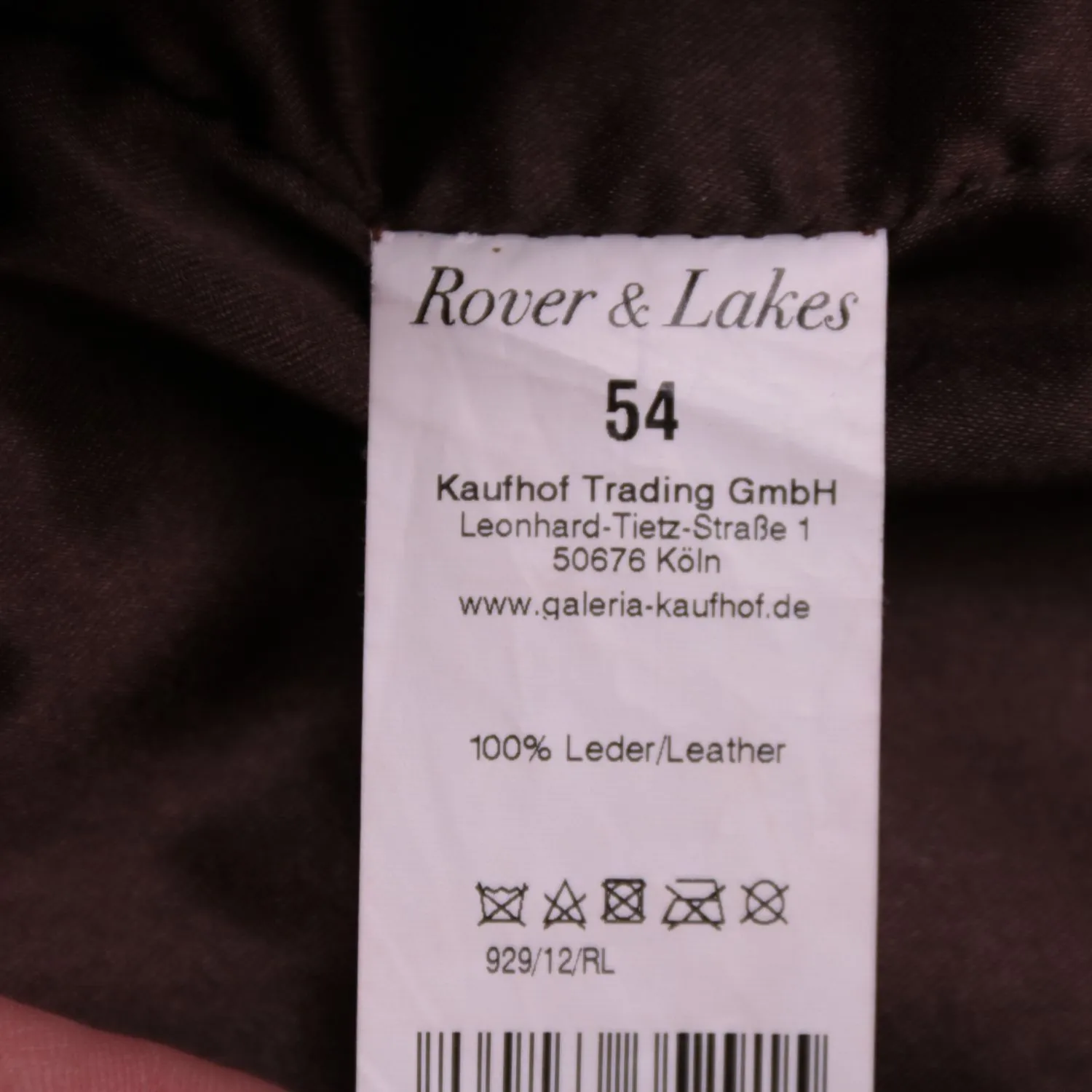 Коричневая кожаная куртка Rover & Lakes с карманами, размер 54 (XL)